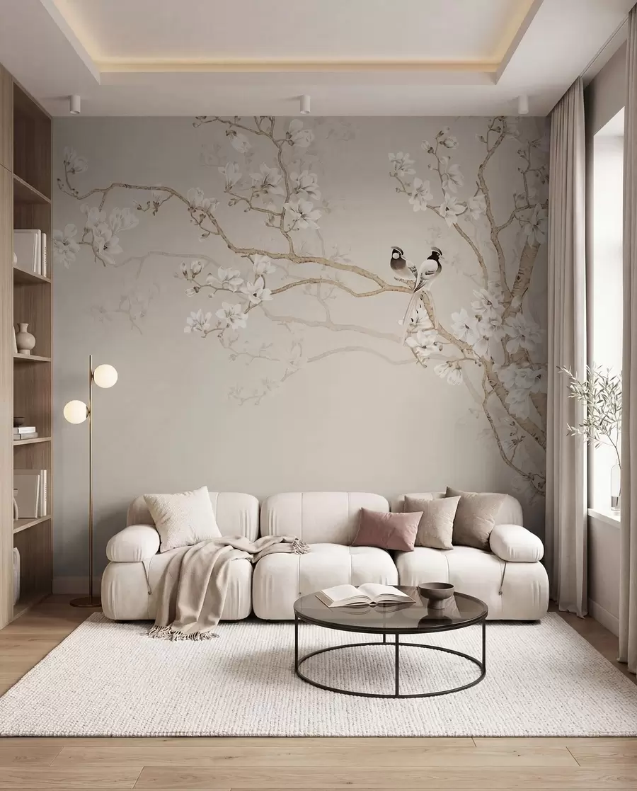 Valokuvatapetti Magnolia puu puutarhassa u25842d1