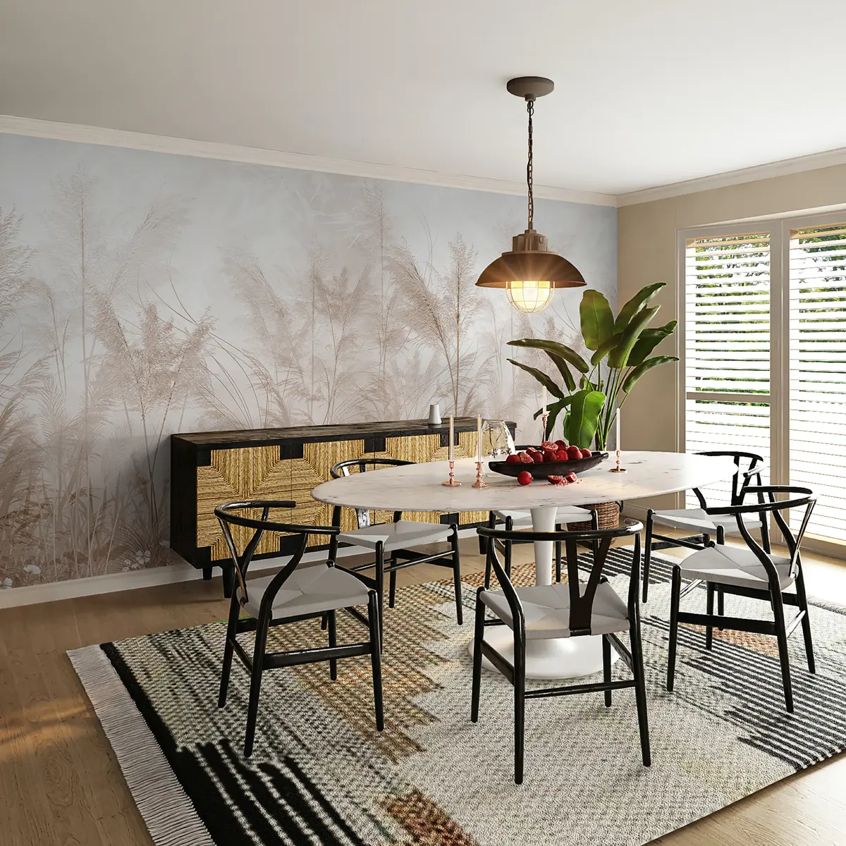 Valokuvatapetti Korkeat kasvit pastelliväreissä u93903d2